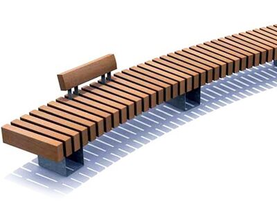 Скамья City "Лоуэлл-2" радиусная Скамья City "Лоуэлл-2" радиусная